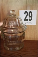 8.5" Tall Heavy Glass Lidded Biscuit Jar (R1)