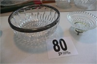 (2) Bowls with Silver Trim (R1)