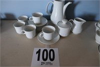 Tea Pot, Cups, Saucers, Cream & Sugar (R1)