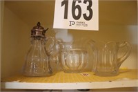 Syrup Decanter & (2) Small Pitchers (R3)