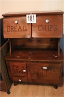 Solid Wood Tater/Onion/Bread/Chips Cabinet