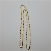 BEAUTIFUL 14K 24" GOLD ROPE NECKLACE