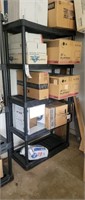 Black 5 Shelf Plastic Shelves