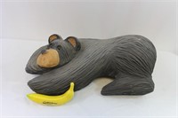 FB Carved Black Bear Resin Sculpture