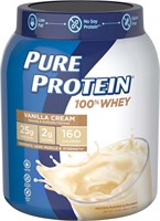 Pure Protein Vanilla Cream Whey Protein Powder, 1.