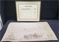 Pair of steamboat blueprints