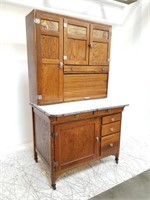 Antique tiger oak Hoosier cabinet