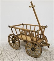 Vintage wooden spoke wheel wagon