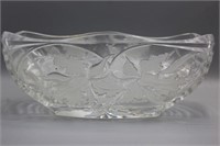 Heavy Floral Glass Bowl