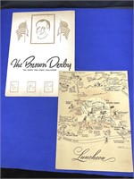 Vintage Brown Derby restaurant menus