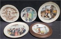 Group of collectible decorative plates box lot