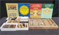 Woodblock letters with 4 font books & CD-DOMs