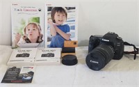Canon EOS 80D digital camera with accessories in