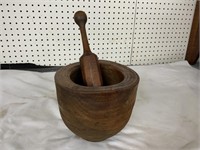 LARGE WOODEN MORTAR & PESTEL