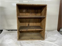 WOODEN CRATE WITH SHELVES