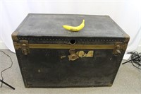 Very Large Antique Travel Trunk "FMS"