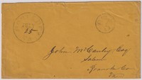 US Stampless cover from Monterey VA on a July 25 t