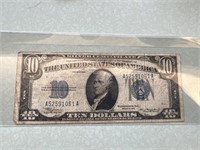 $10 silver certificate 1934