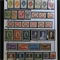 Liechtenstein Stamps on 10 quadrille pages, mostly