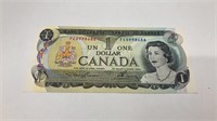 1973 Canadian One Dollar Banknote