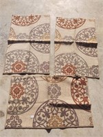 set of 3 gray,yellow, brown small kitchen rugs
