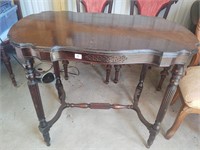 small antique hallway table about 3 ft tall