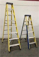 Green Bull 8' And 6' Fiberglass Ladders