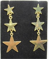 Tri Star Dangle Earrings