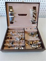 Box Full Men's Cufflinks and Tie Holders