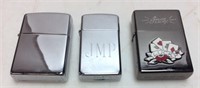 3 ZIPPO LIGHTERS, 2007 LIMITED EDITION