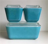 PYREX FREEZER DISHES BLUE 501 AND 502