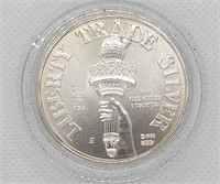 .999 Fine Silver Liberty Trade Coin 1985