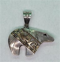 Sterling Native Bear Pendant