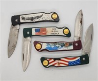 4pc. Patriotic Pocket Knives