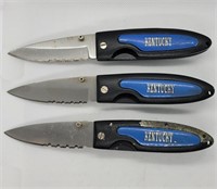 3pc Kentucky Pocket Knives