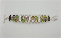 925 Multi Gemstone Bracelet
