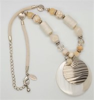 Chico's Mother of Pearl Boho Style Necklace