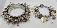 Charming Vtg Silverplate & Chico's Charm Bracelets