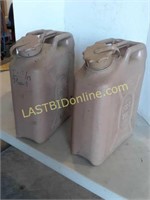 2 Poly Jerry Can Style Fuel Cans