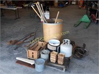 Vintage Tools, Crates, Stove, & More