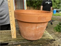 Small Clay Flower Pot 7"H 7"D