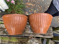 Set of 2 Wall Hanging Clay Pot 8.5"H 12"D