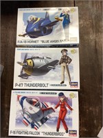 Airplane model inbox, three sets