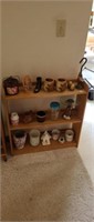 Vintage wood bookshelf with contents, must take