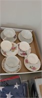 6 vintage porcelain teacups