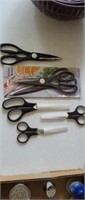 5 pairs assorted scissors, 4 are brand new