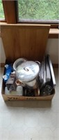 Box lot - large assortment kitchenwares