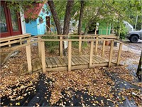Large Landscaping Bridge with Handrail