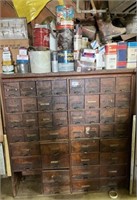 Antique Apothecary Cabinet & Contents