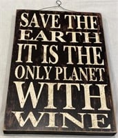 E1)  Wine sign for your wall, Approx. 10” W x 14”H